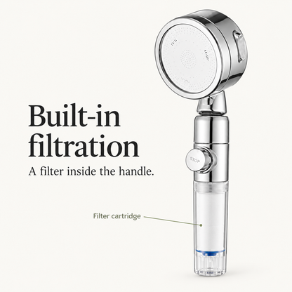 Filtered Handheld Shower Head with 3 Spray Modes